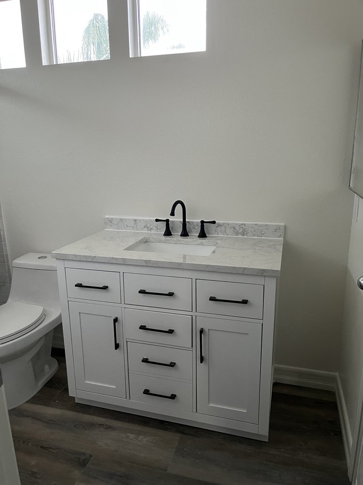 Bathroom sink installation